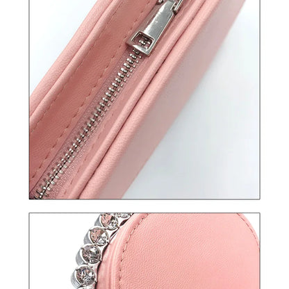 Diamond Red Heart Evening Clutch Women's Designer Chic RhinestoneBlack Wallet Wedding Party Sac A Main Heart Handbag for Woman