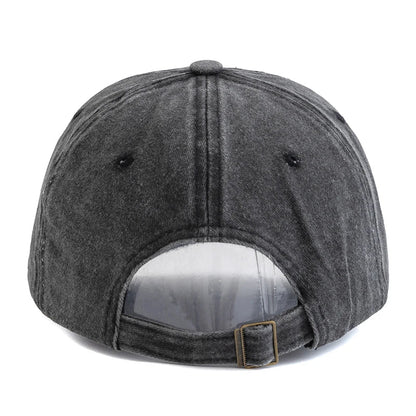 New Unisex Washed Cotton Cap Coconut Tree Embroidery Vintage Baseball Cap Men Women Casual Outdoor Dad Hats