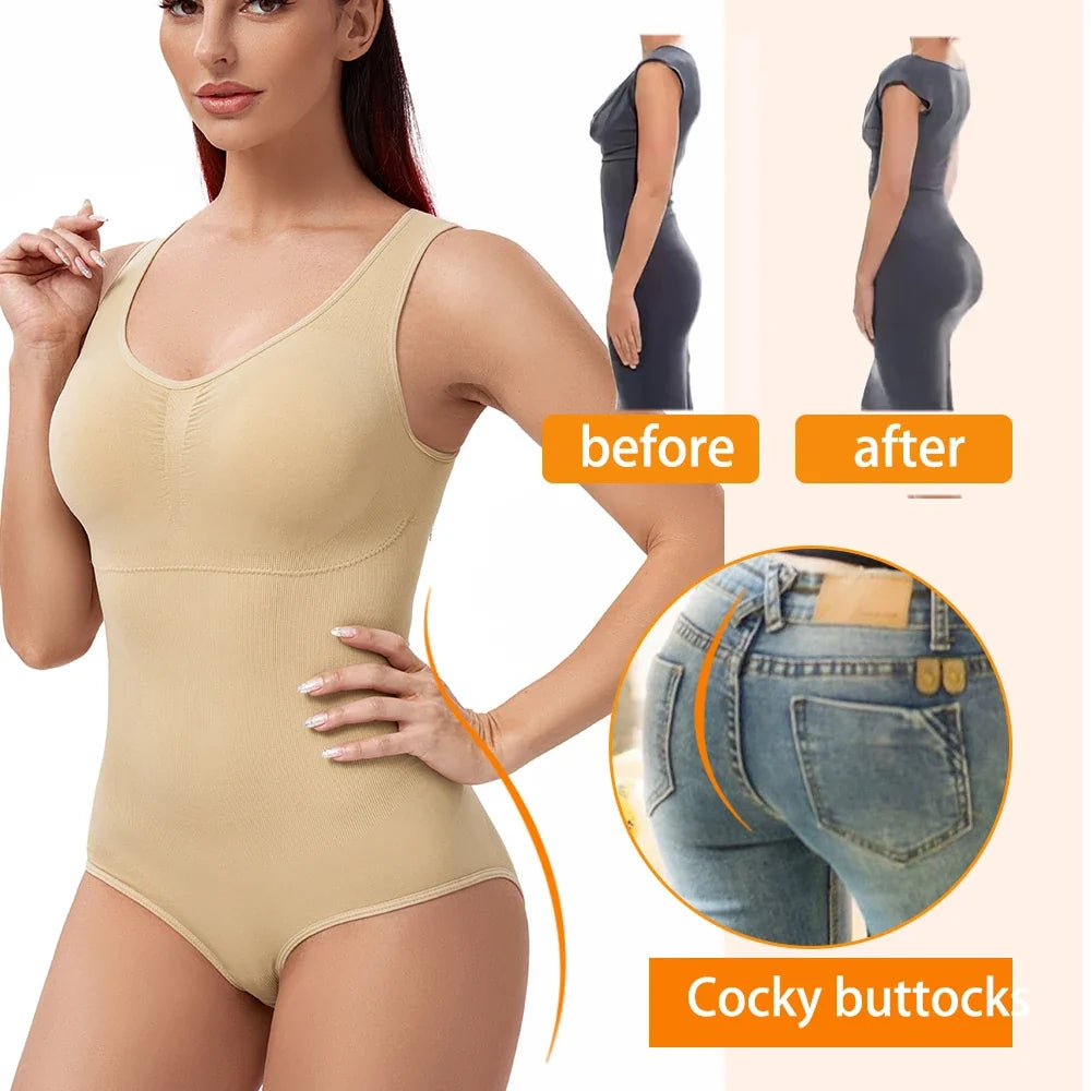 Women Shapewear Bodysuit New Tummy Control Waist Trainer Thong Body Shaper Fajas Colombianas Slimming Underwear