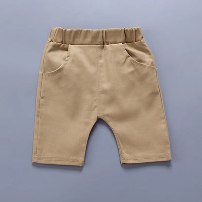 Summer Baby Boys Clothes Suit Toddler Kids Jumpsuit Boys Suspender Denim Shorts&Tshirt 2 pcs Sets Children Clothes Elastic Jeans