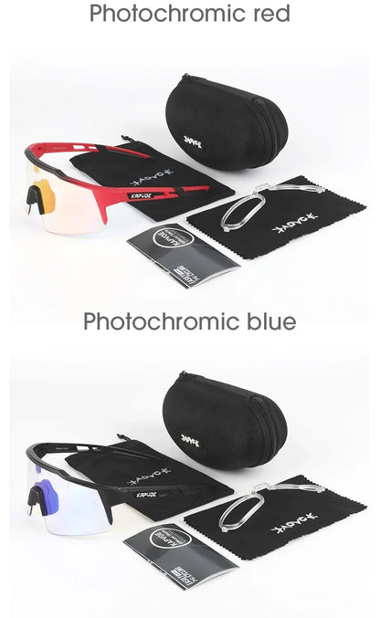 Red Photochromic Cycling Sunglasses for Men Blue Photochromic Cycling Glasses Mountain New Bicycle Goggles Eyewear Sports
