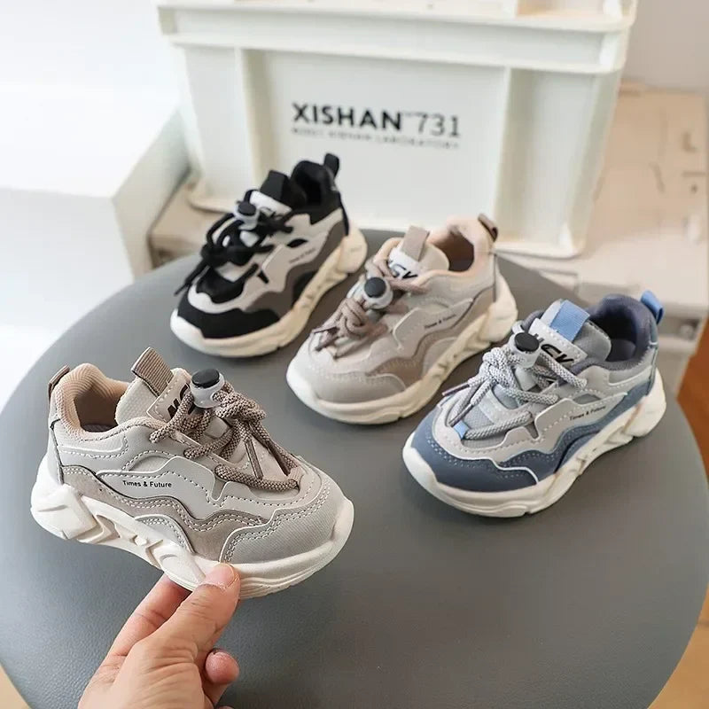 Children Sneakers for Boys Girls Lace-up Non-slip Spring New Girls Sport Shoes Classic Kids Casual Running Cute Toddler Shoes