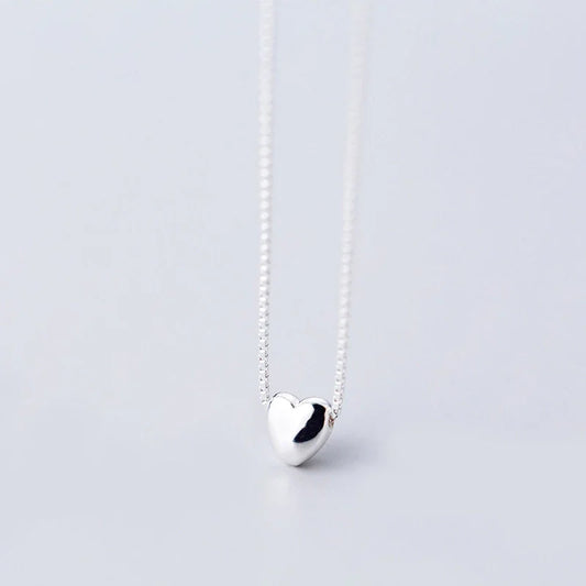 Romantic Hearts Pendant Necklace for Women Genuine 925 Sterling Silver Link Chain Necklace Fashion Jewelry 2020 New
