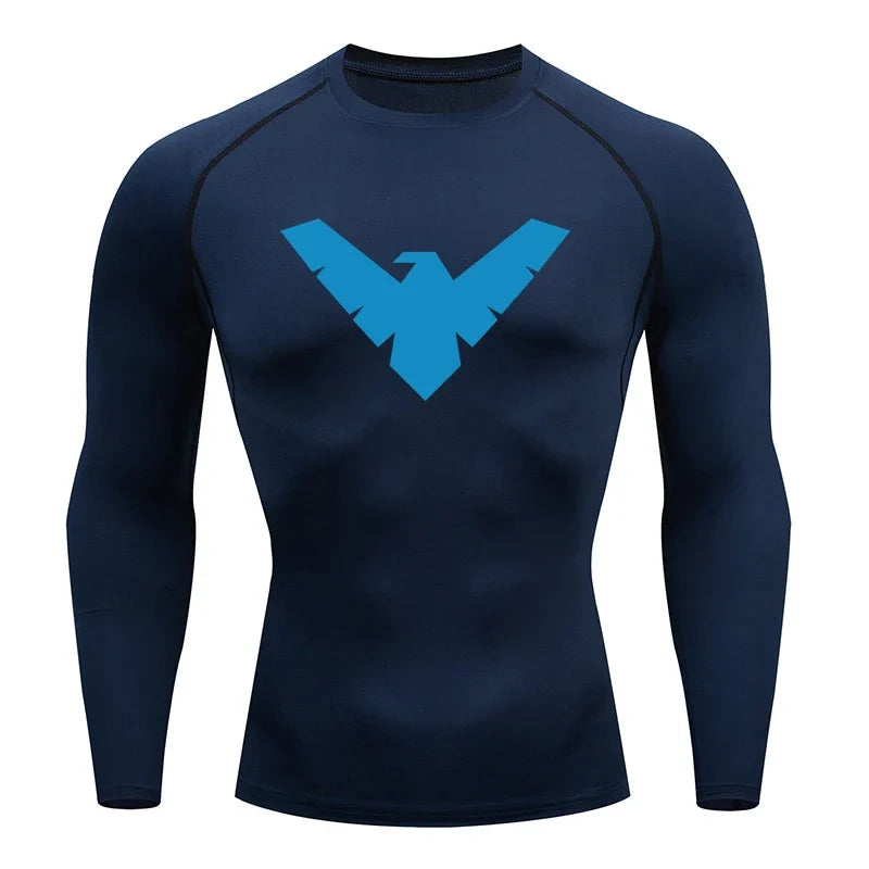Summer Short Sleeve Compression Shirt Men Sports Top Running T Shirt Quick Dry Gym Workout Clothing Sun Protection Long Sleeve