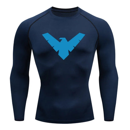 Summer Short Sleeve Compression Shirt Men Sports Top Running T Shirt Quick Dry Gym Workout Clothing Sun Protection Long Sleeve