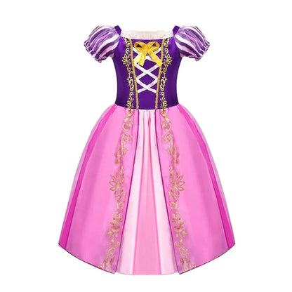 2026 Princess Party Costume Play Fancy Dress Girl Animation Movie Tangled Fairy Tale Halloween Apparel Purim Festival Frocks