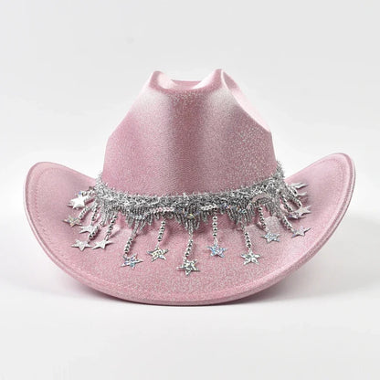 Women Sequin Fedora Hat With Rhinestone Ribbons Fashion Festival Party Wedding Dress Hats Cowgirl Jazz Cap