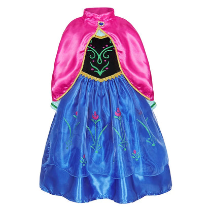Girls Princess Dress Kids Disney Elsa Anna Snow White Aurora Sofia Rapunzel Cinderella Halloween Costume Children Birthday Party