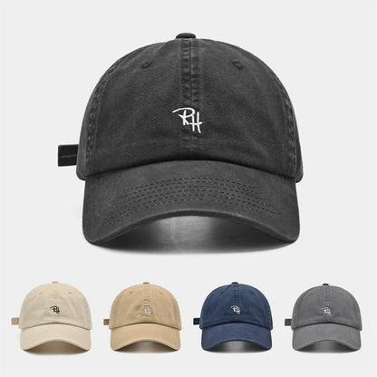 Unisex RH Letter Embroidery Baseball Cap Men Women Summer Casual Hat Outdoor Shade Adjustable Hip Hop Streetwear Trucker Hats