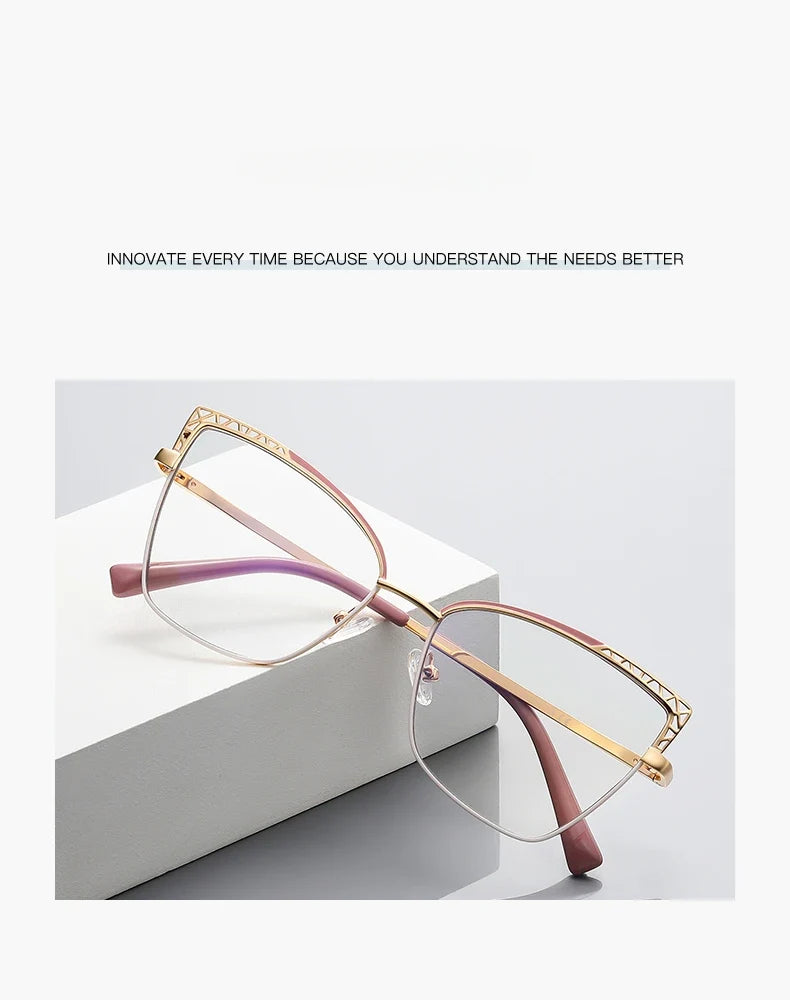 Fashion optical Frame Brand Design Women Eyeglasses Can Customized Prescription Anti-blue Light Prescription Glasses 3106