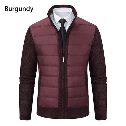 Men Cardigan Sweater Coat 2025 Autumn Winter Korean Warm Thickened Stand Collar Zipper Solid Casual Jacket Fashion Men Clothing