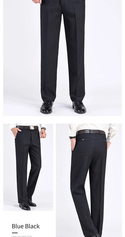 New Men's Autumn Thick Casual Suit Pants Classic Business Fashion Stretch Summer Thin Trousers Male Brand Clothes KOACUS