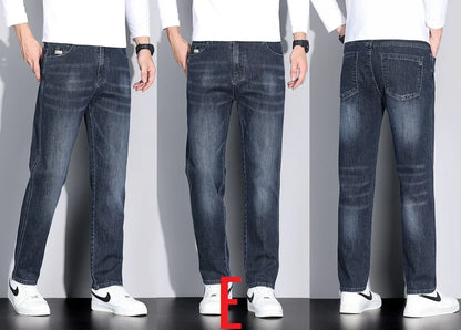 Big Tall Clothes Men's Jeans Extral Long Leg Length Straight Denim Pant Male Lengthened Trouser Slim Thin 190cm 200 Cm 120cm 110