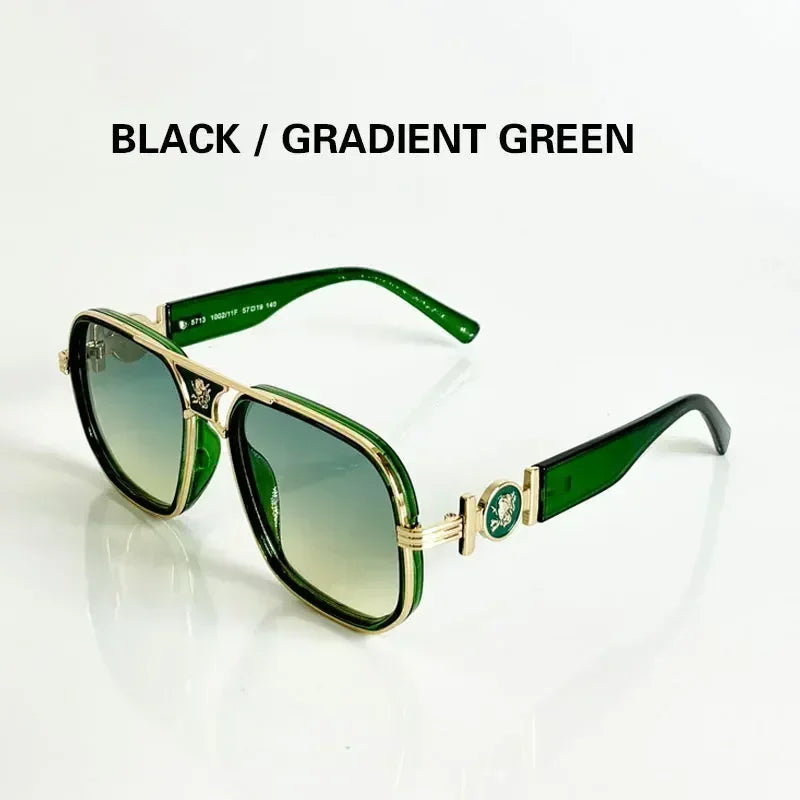 New Classic Fashion Metal Sunglasses for Men and Women Outdoor Travel Fishing Head Decorative Sun Glasses Lentes De Sol Mujer