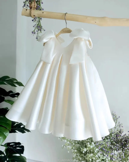 Teen Girl Clothes 2026 White Girls Host Dress Children Gown Costume Kids Summer Performance Outfit Birthday Party Princess Tutu