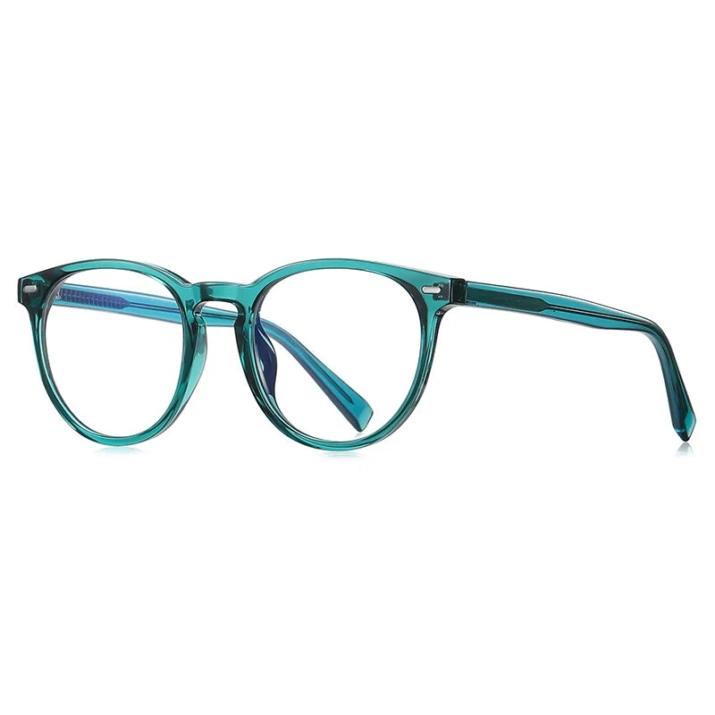 Unisex Retro Round Myopia Prescription Reading Glasses Women Anti Blue Light Blocking Optical Eyeglasses Frame Men PFD2117