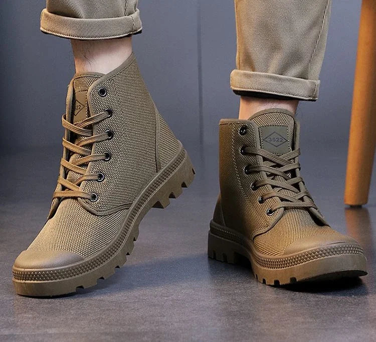 Canvas Ankle Retro Male Shoes Short Barrel Booties High Quality Men's Boots Designer Fashion Cheap Comfortable New Non Slip Y2k