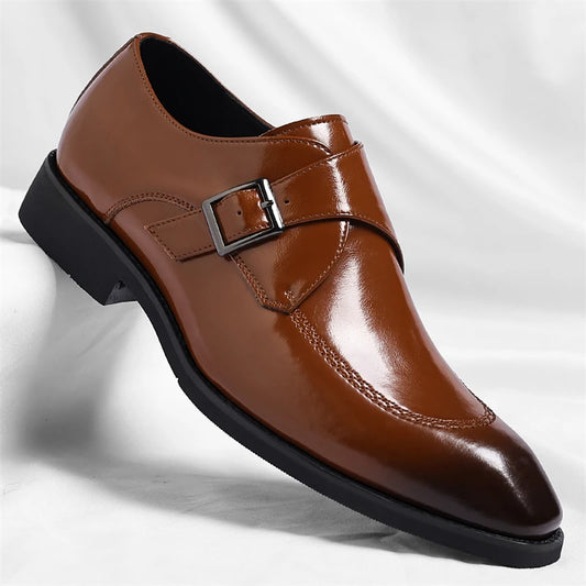Men's Leather Shoes British Style Business Formal Derby Comfortable Fashionable Casual Footwear-SJ1112