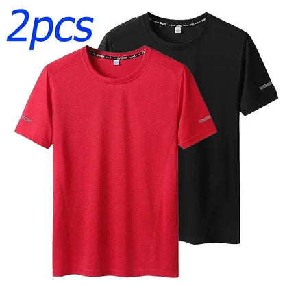 6XL 8XL Large Plus Size Men T Shirts Quick Dry Short Sleeve T Shirt Gym Jerseys Fitness Trainer Running T-Shirt Sportswear