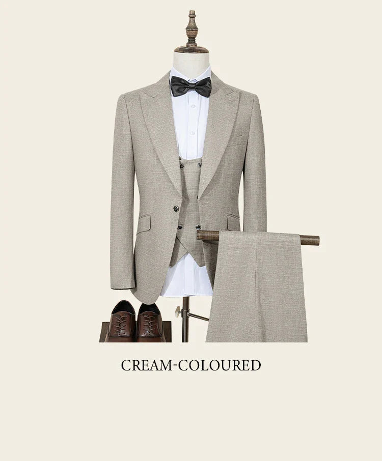 High Quality Male Groom Wedding Blazers Slim Fit Casual Evening Gown Business Office Men's Suits