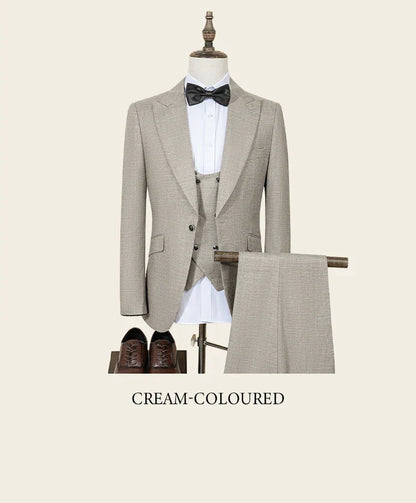 High Quality Male Groom Wedding Blazers Slim Fit Casual Evening Gown Business Office Men's Suits