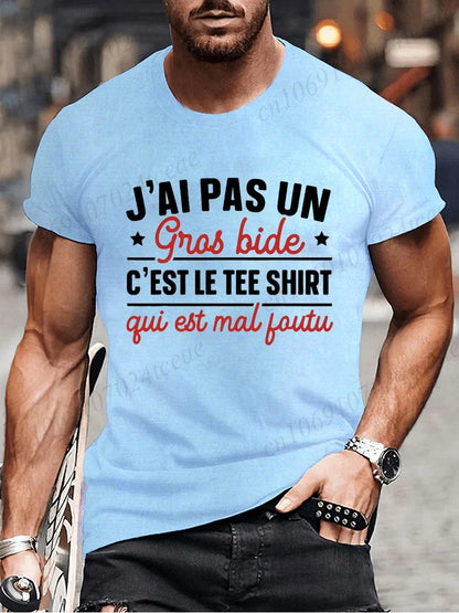 I Don't Have A Big Paunch Men T Shirt Funny French Humor Gift Y2k T-shirt Summer Casual Unisex Tee Fashion Summer Tee Shirt Tops