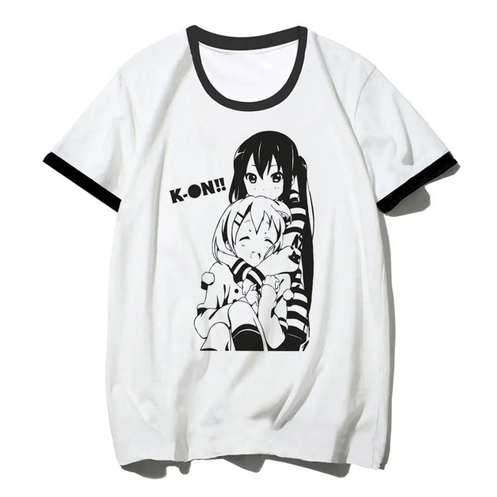 k-on tshirt men graphic white t shirt vintage grunge japanese t shirt graphic aesthetic