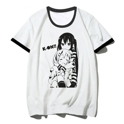 k-on tshirt men graphic white t shirt vintage grunge japanese t shirt graphic aesthetic