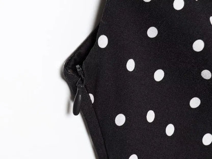 Women One Shoulder Sleeveless Polka Dot Mini Dress Ruched Waist Ruffle Hem Elegant Casual Party Short Dress Spring Summer