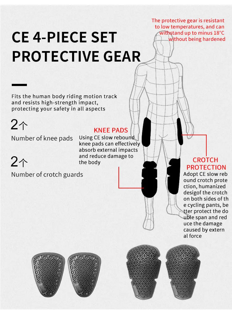 New Black Motorcycle Pants Riding Men Equipemt Summer Breathable Trousers With CE Protection Armor Wearing Gears Accessories