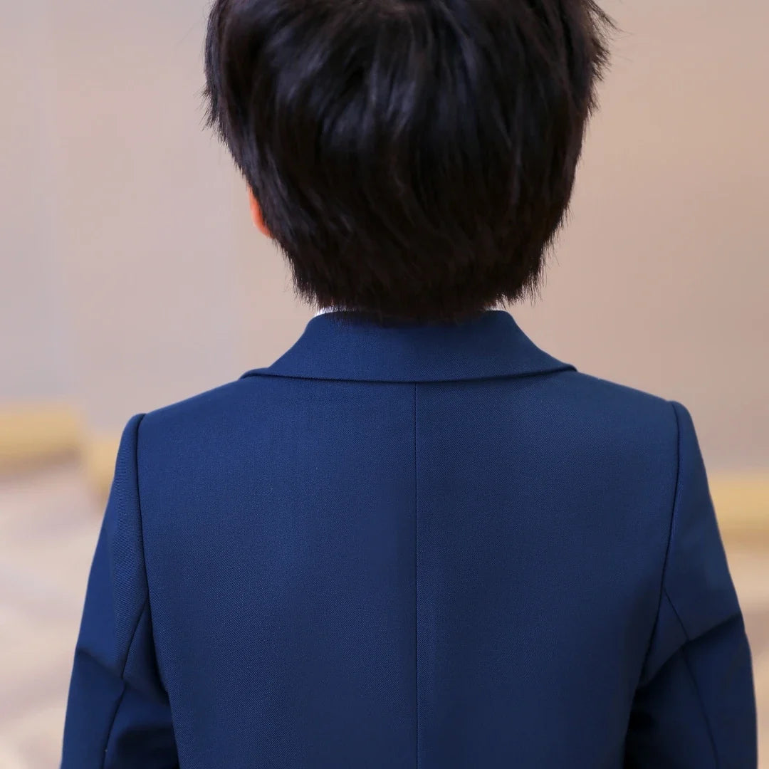 2-14 Yrs Toddler Suit Set with Rose Embroidery 3-Piece Formal Conmmunion Tuxedo Jacket Pants Tie Fast Delivery DTLumika