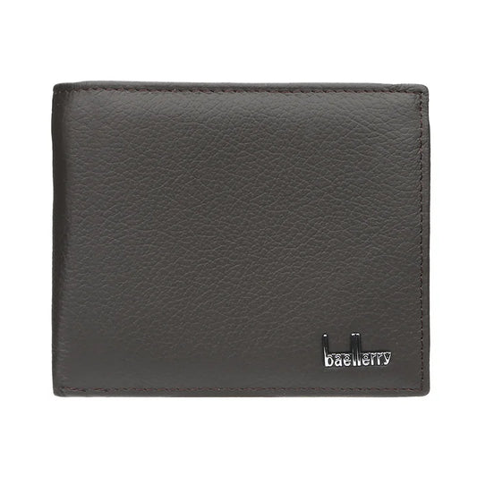 Portefeuille homme en cuir de vache véritable Porte-cartes Porte-monnaie court pour homme avec poche à monnaie Portefeuilles en cuir pour hommes