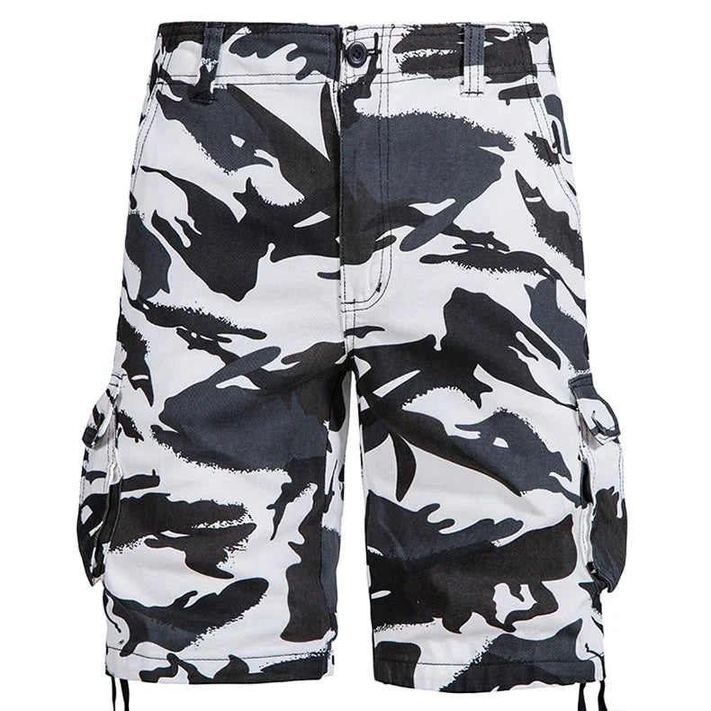 Mens Camo Shorts Men Camouflage Overalls Loose Casual Outdoor Sports Half Pants Side Pocket Cotton Comfortable Shorts