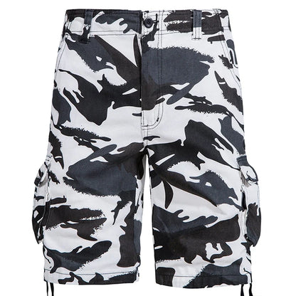 Mens Camo Shorts Men Camouflage Overalls Loose Casual Outdoor Sports Half Pants Side Pocket Cotton Comfortable Shorts