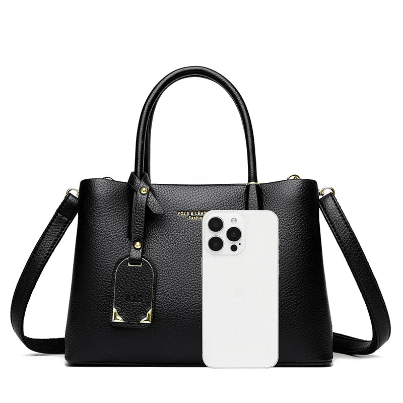 Solid Color pu leather Zipper Sweet Ladies Tote Bags on Sale 2025 High Quality Large Capacity Concise Shoulder Bags for Women