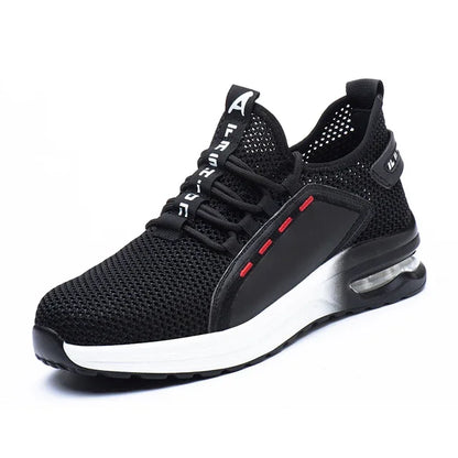 Breathable Men Work Safety Shoes Steel Toe Cap Air Cushion Working Boots Construction Indestructible Work Sneakers Men Shoes