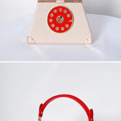 Handle Telephone Shaped Women Evening Handbags Designer Party Clutch Purse Chic Shoulder Bags Female Leather Crossbody Bag Totes