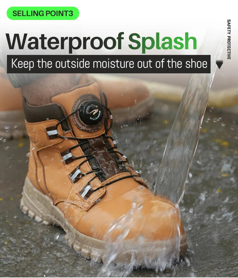 Work Safety Boots Men Waterproof Security Boots lightweight Industrial Steel Toe Work Shoes Protective Men Safety Shoes Size 48