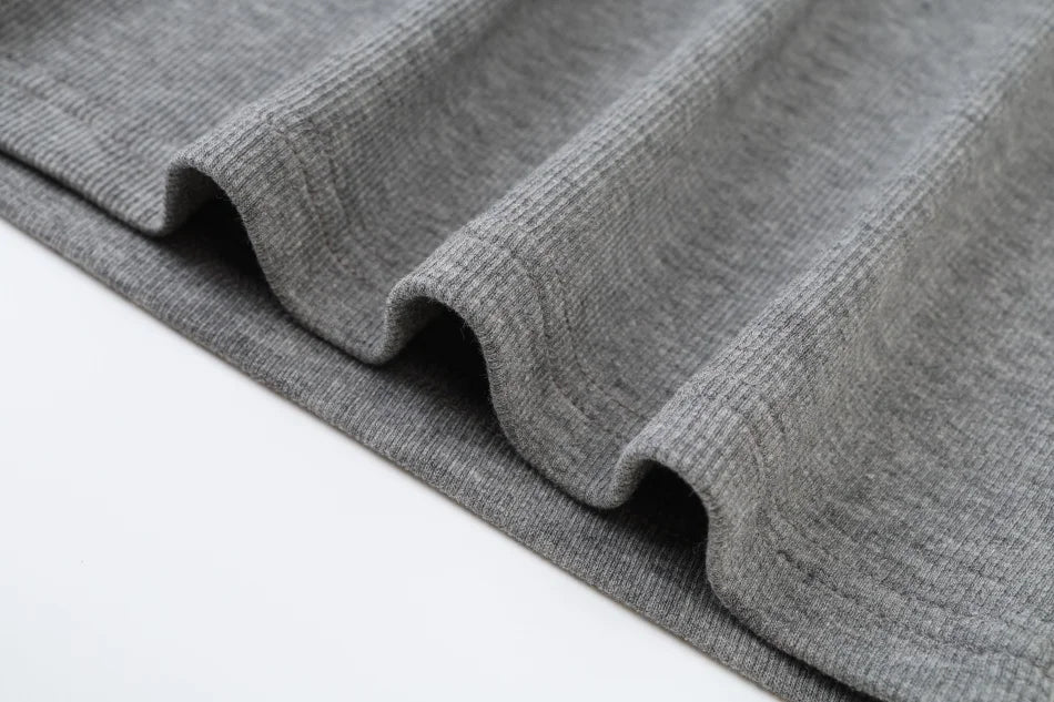 AS SS26 summer loose style button dress comfortable ribbing fabric dress o-neck lady clothes