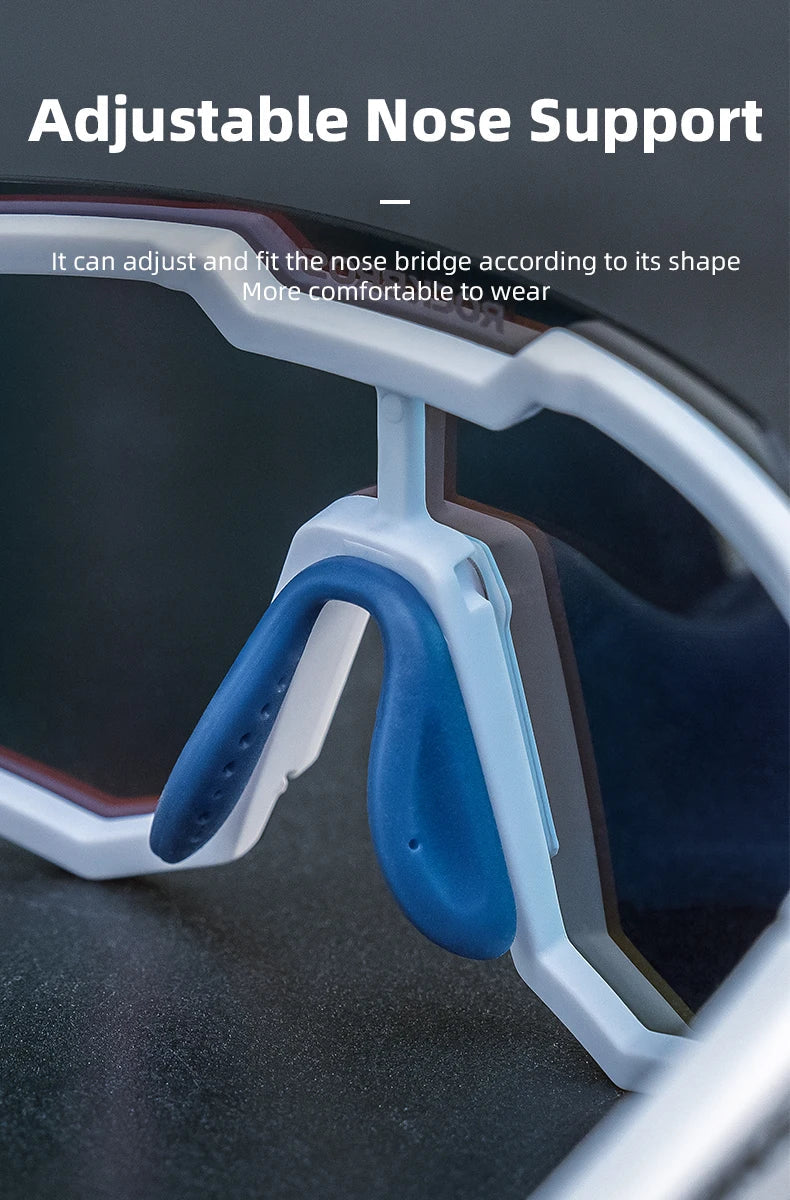 Photochromic Cycling Glasses Polarized Adjustable Nose Support Myopia Frame Sports Sunglasses Men Women Eyewear Goggle