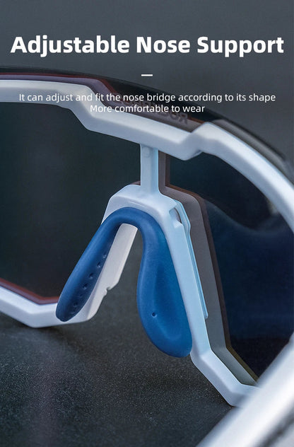 Photochromic Cycling Glasses Polarized Adjustable Nose Support Myopia Frame Sports Sunglasses Men Women Eyewear Goggle
