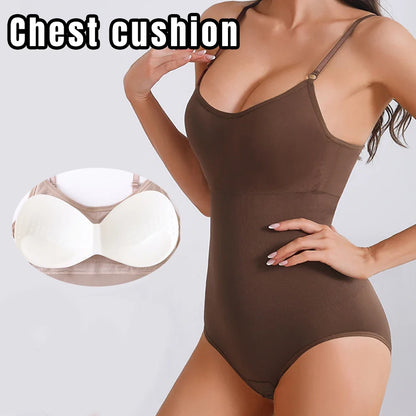 Shapewear Bodysuit for Tummy Control Women Hooks Crotch Body Shaper Stree Jumpsuit with Bras Abdomen Control