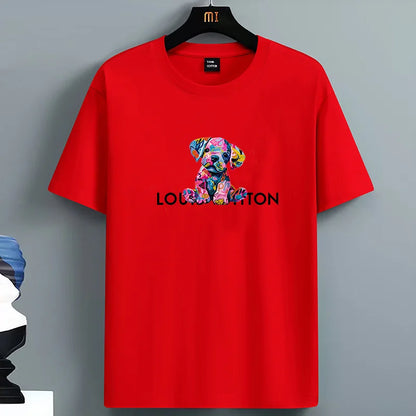 Luxury PrintT-shirts for Men High Quality 100% Cotton O-neck Short Sleeved Summer Daily Casual Sports Cool Tees City Vibe Tops