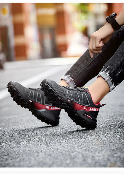 Men‘s Waterproof Hiking Shoes Outdoor Trainers Lace-up Climbing Shoes Women Trekking Sneakers Anti-slip Hunting Tactical Sneaker