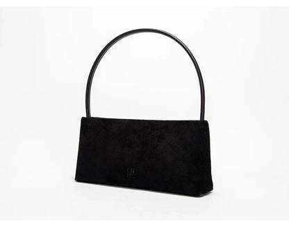 Solid Simple Classic Style Velvet Underarm Bag Elegant Fashion Design Seasonal New French Vintage Shoulder Bag