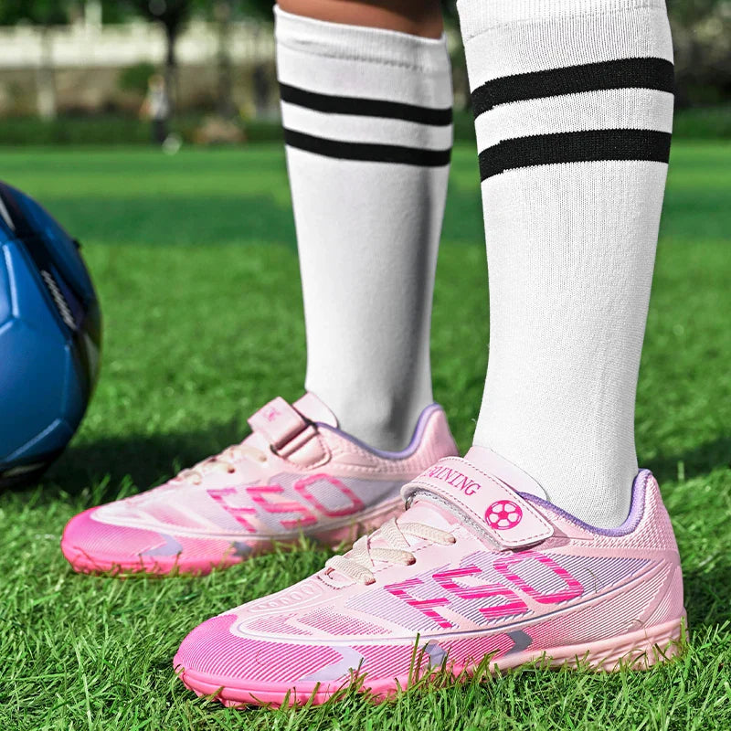 New Kid Match Boys Football Boots Sneakers Professional Non-Slip Sports Shoes Match Soccer Shoes Outdoor Comfortable Unisex