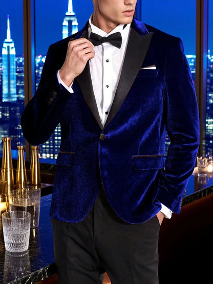High Quality Classic Men's Suits 1Piece Velvet Custom Suit Timeless Style Every Occasion Wedding Dating Prom Annual Dinner Party