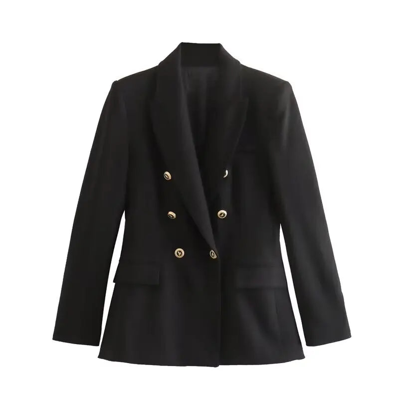 Slim Fit Commuter Versatile Autumn 2024 Women's Suit Jaet Long Sve Regular Length Faionable Outerwear