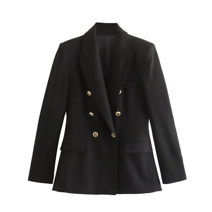 Slim Fit Commuter Versatile Autumn 2024 Women's Suit Jaet Long Sve Regular Length Faionable Outerwear