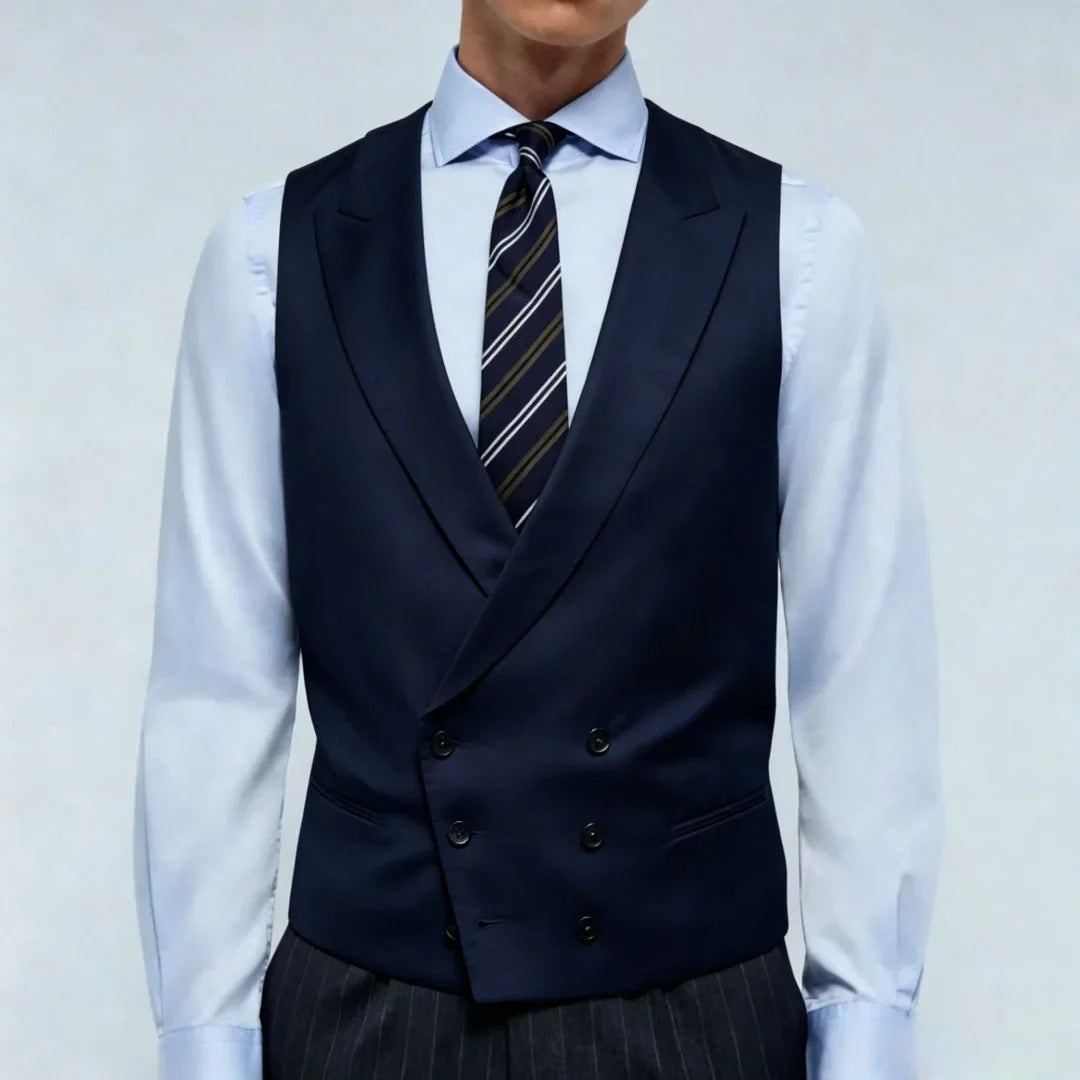 Men Vest Pink Double Breasted With Lapel Solid Waistcoat For Wedding Banquet Business Work Office Casual Daily Men Suit Vest